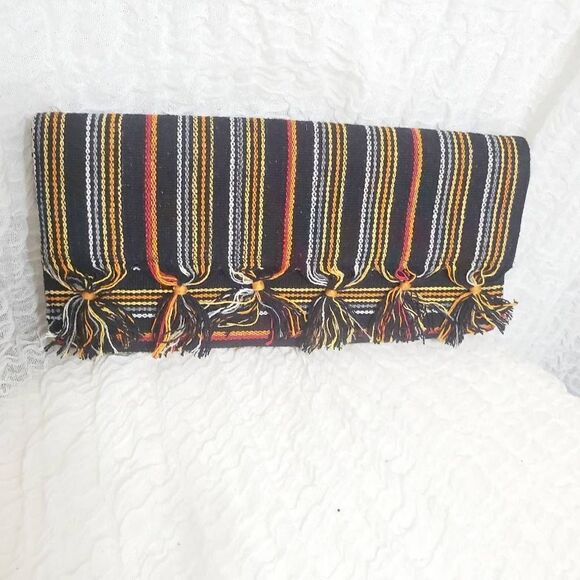 Fabindia VTG Boho Fringed Clutch - Picture 1 of 7